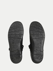 Start-Rite Girls Bella Shiny Patent Mary Jane Bow Rip-Tape School Black Shoes - Image 6 of 6