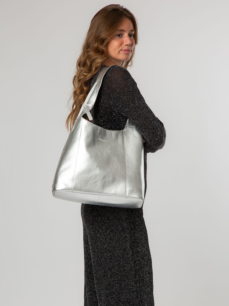 Pure Luxuries London Metallic Nina Leather Shoulder Bag - Image 2 of 6