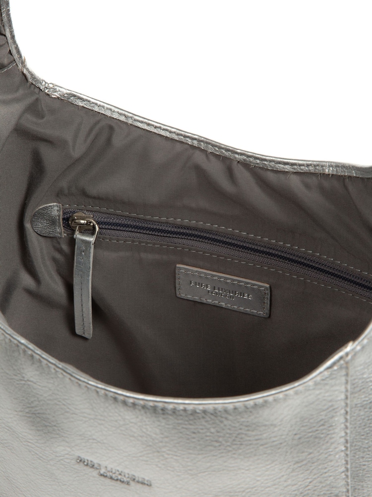 Pure Luxuries London Metallic Nina Leather Shoulder Bag - Image 6 of 6