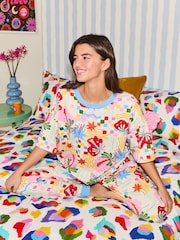 Eleanor Bowmer Blue/White Cotton Pyjamas - Image 2 of 6