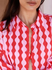 Eleanor Bowmer Wave Oversized Beach Shirt - Imagen 2 de 5