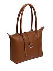 Cultured London Uma Leather Brown Tote Bag - Image 2 of 9