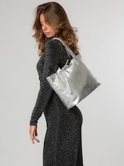 Pure Luxuries London Metallic Windsor Leather Tote Bag - Image 7 of 9