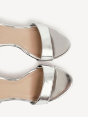 Linzi Silver Trance Block Heel Sandals - Image 6 of 6