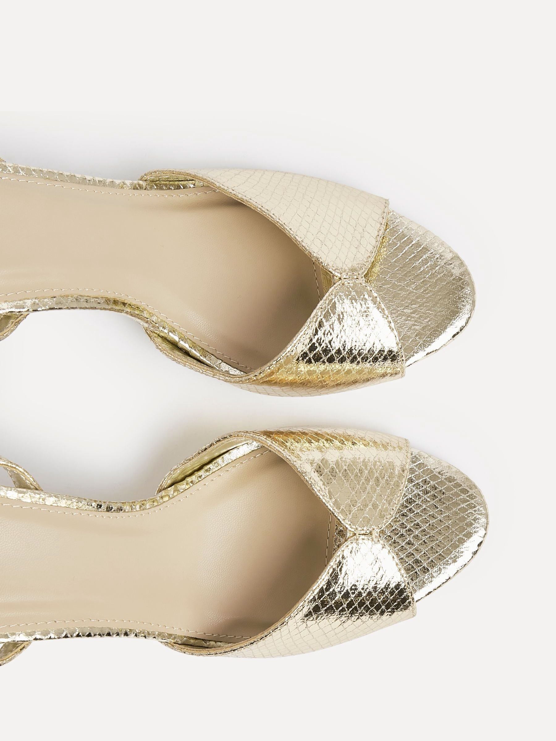 Buy Linzi Gold Parlour Peep Toe Stiletto Heel Sandals from Next Canada