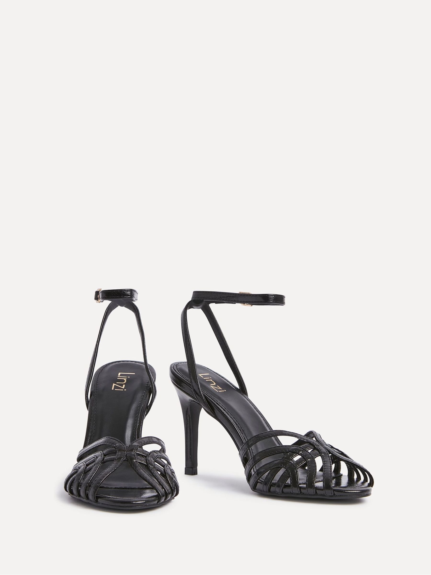 Buy Linzi Black Eros Caged Stiletto Heel Sandals from Next South