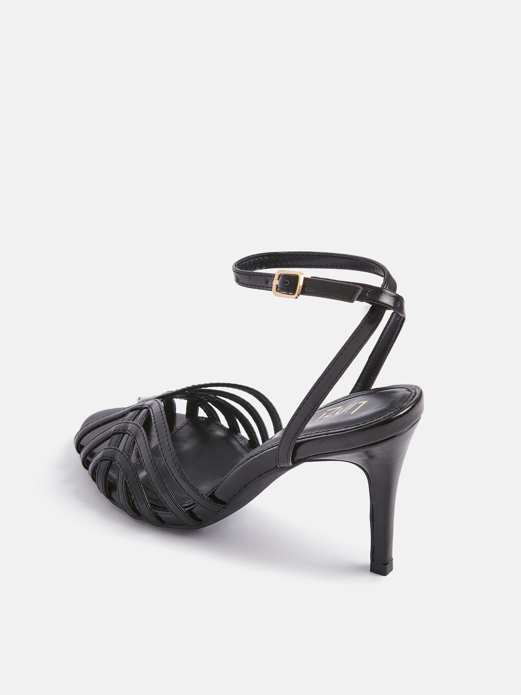 Buy Linzi Black Eros Caged Stiletto Heel Sandals from Next South
