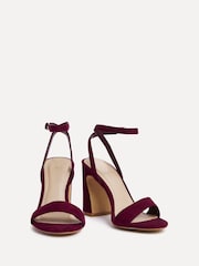 Linzi Red Trance Block Heel Sandals - Image 5 of 7