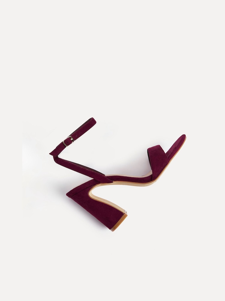 Linzi Red Trance Block Heel Sandals - Image 7 of 7