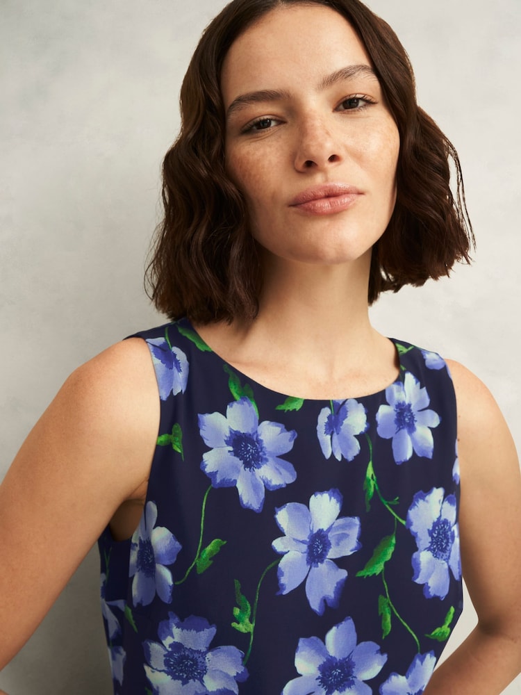 hobbs carly floral midi dress Hobbs Carly Floral Midi Dress Midnight Multi Size 2