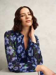 Hobbs Blue Gracie Dress - Image 3 of 4