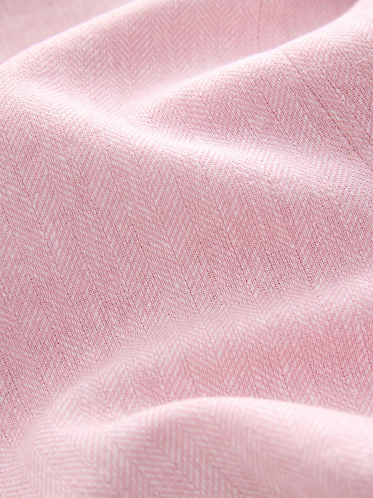 Pink Herringbone Linen Rich Single Breasted Blazer - Image 9 of 9