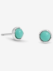 Simply Silver Silver Tone Semi Precious Turquoise Stud Earrings - Image 1 of 3