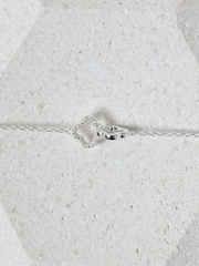 Simply Silver Silver Tone Pave Interlink Clover Bracelet - Image 2 of 4