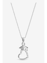 Simply Silver Silver Tone Cubic Zirconia Open Heart Graduation Pendant - Image 2 of 6