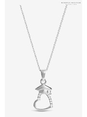 Simply Silver Silver Tone Cubic Zirconia Open Heart Graduation Pendant - Image 3 of 6