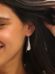 Simply Silver Silver Tone Curved Fishook Drop Earrings - Image 2 of 3