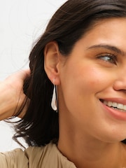 Simply Silver Silver Tone Curved Fishook Drop Earrings - Image 3 of 3
