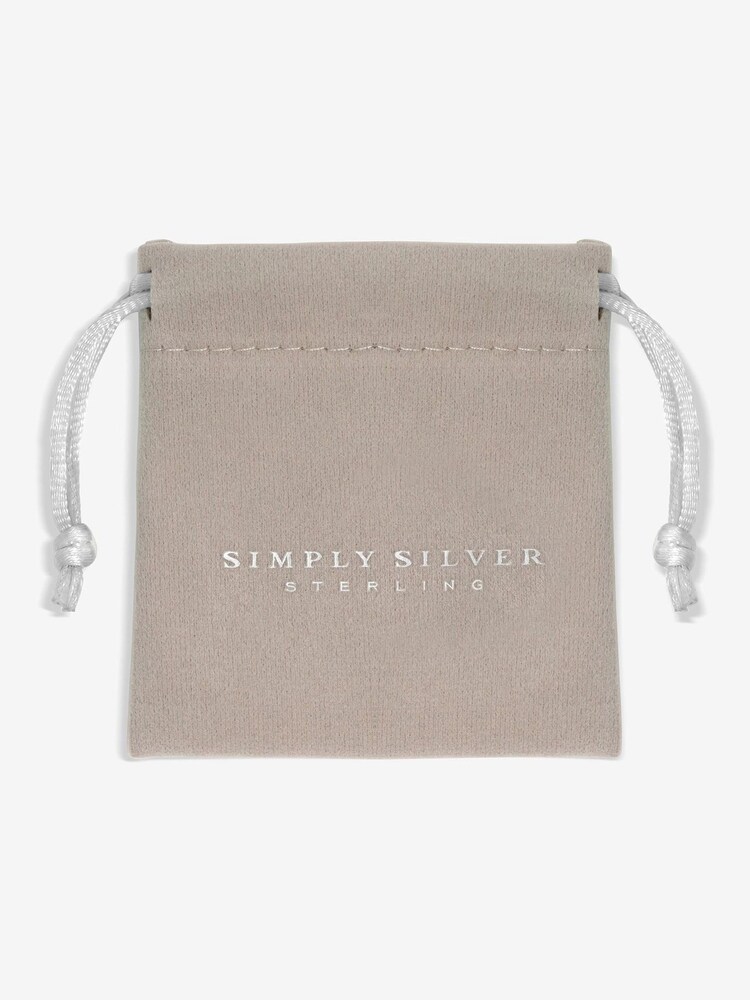 Simply Silver Silver Tone Micro Pave Pendant - Image 5 of 5 Simply Silver Silver Tone Micro Pave Pendant - Image 5 of 5