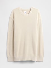 Gap Cream V-Plaited Rib Jumper - Image 4 of 5