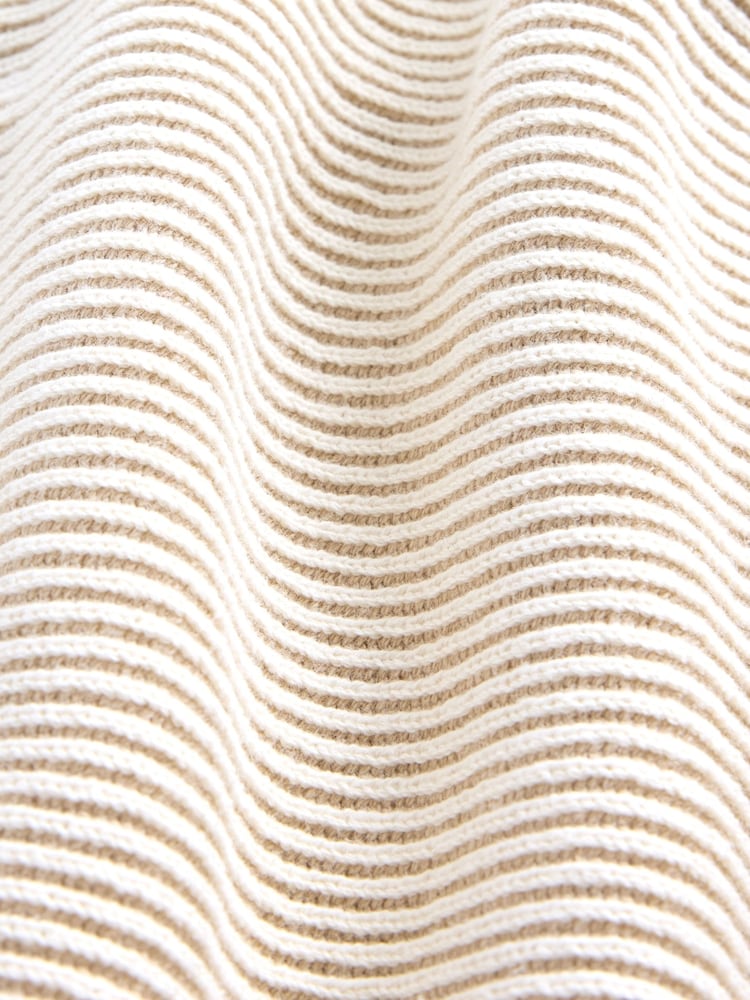 Gap Cream V-Plaited Rib Jumper - Image 5 of 5