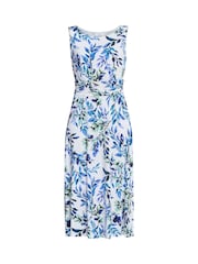Gina Bacconi George Floral Print Midi White Dress - Image 6 of 6
