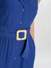 Gina Bacconi Blue Jamie Maxi Shirt Dress - Image 4 of 6