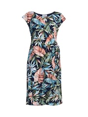 Gina Bacconi Marley Floral Print Black Dress - Image 5 of 5
