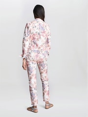Gina Bacconi Pink Cathy Reversible Floral Print Denim Jacket - Imagem 4 de 4