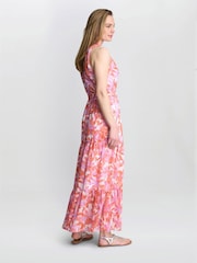 Gina Bacconi Orange Roweena Summer Dress - Image 5 of 6