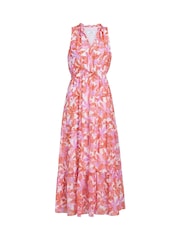 Gina Bacconi Orange Roweena Summer Dress - Image 6 of 6