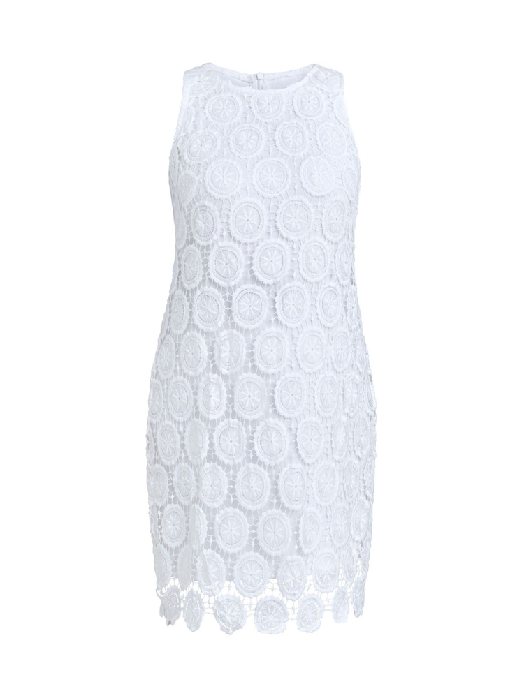 Gina Bacconi Fran Giupure Lace Shift White Dress - Image 5 of 5