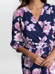 Gina Bacconi Blue Keeley Floral Print Dress - Image 4 of 5