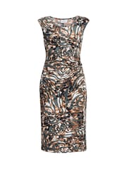 Gina Bacconi Green Mona Abstract Print Dress - Image 6 of 6