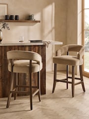 Fine Chenille Sand Remi Bar Stool - Image 1 of 7
