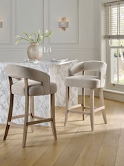 Opulent Chenille Pebble Remi Bar Stool - Image 1 of 6