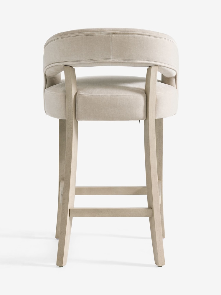 Opulent Chenille Pebble Remi Bar Stool - Image 6 of 6 Opulent Chenille Pebble Remi Bar Stool - Image 6 of 6