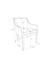 Relaxed Chenille Forest Green Rose Dining Chair - Image 9 of 9