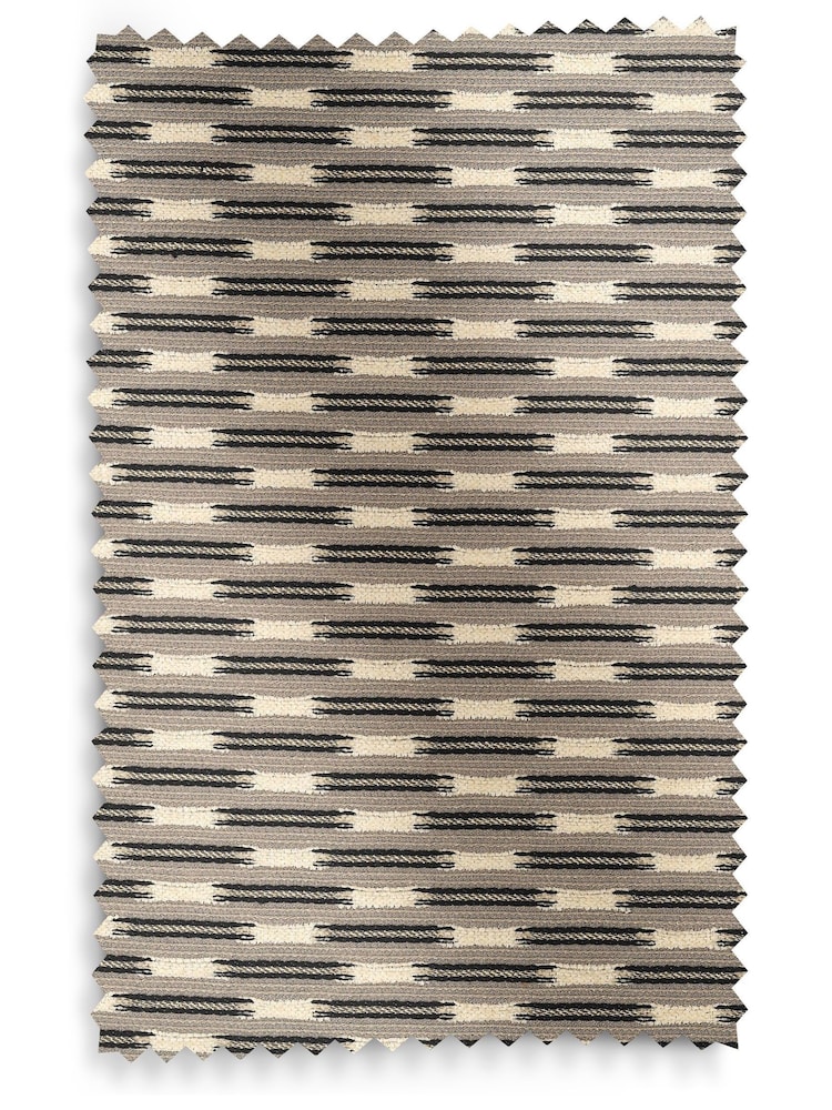 Set of 2 Monochrome Metallic Broken Stripe Mid Wood Leg Aire Dining Chairs - Image 9 of 9