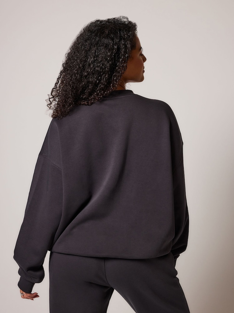 LOVALL Grey Oversized ALL SZN Sweatshirt - Image 2 of 5