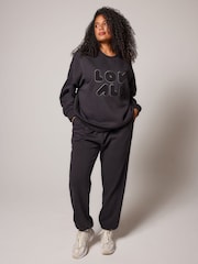 LOVALL Grey Oversized ALL SZN Sweatshirt - Image 3 of 5