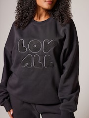 LOVALL Grey Oversized ALL SZN Sweatshirt - Image 4 of 5
