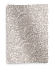 Set of 2 Relaxed Linen Look Floral Print Light Natural Hensley Oak Effect Leg Dining Chairs - Image 9 of 9