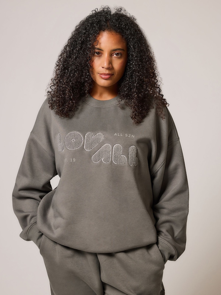 LOVALL Green Oversized ALL SZN Sweatshirt - Image 1 of 4