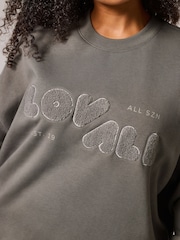 LOVALL Green Oversized ALL SZN Sweatshirt - Image 2 of 4