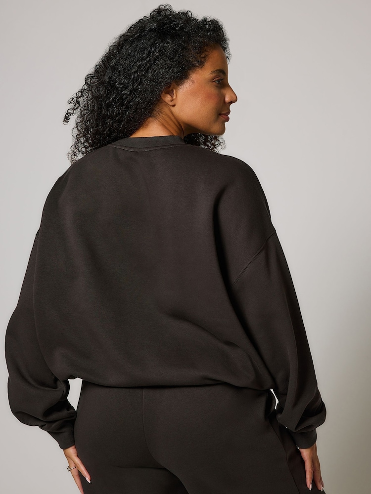 LOVALL Black Oversized ALL SZN Sweatshirt - Image 2 of 5 LOVALL Black Oversized ALL SZN Sweatshirt - Image 2 of 5