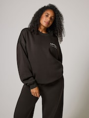 LOVALL Black Oversized ALL SZN Sweatshirt - Image 4 of 5
