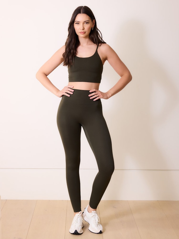 LOVALL Green 24/7 Revitalise Fitted Sports Bra - Image 2 of 5 LOVALL Green 24/7 Revitalise Fitted Sports Bra - Image 2 of 5