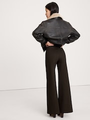 Banana Republic Brown High-Rise Wide-Leg Everywhere Ponte Pull On trousers - Image 2 of 5