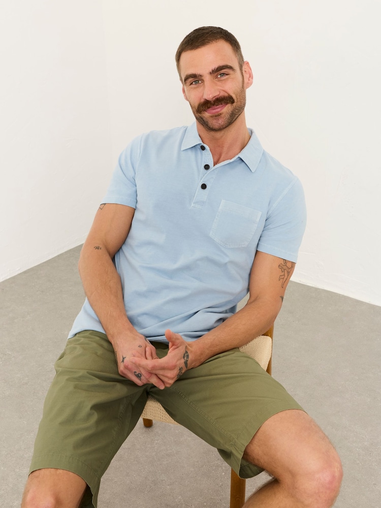 أزرق شاحب - قميص بولو من Fat Face - صورة 1 من 5